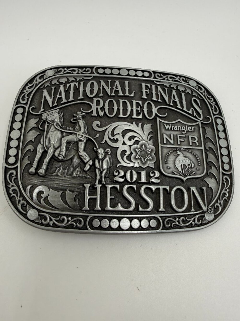 Vintage 2012 Hesston National Finals Rodeo Belt Buckle